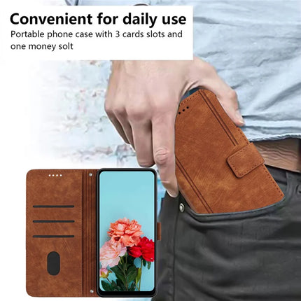 For OnePlus 13 Case Imprinted Lines Leather Phone Cover Folding Stand