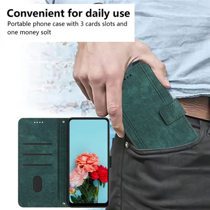 For OnePlus 13 Case Imprinted Lines Leather Phone Cover Folding Stand