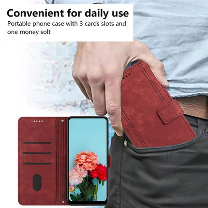 For OnePlus 13 Case Imprinted Lines Leather Phone Cover Folding Stand