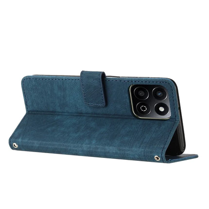 For Honor X7c 4G / 200 Smart 5G / Play 60 Plus 5G / Play 9T Case Imprinted Lines Leather Phone Cover Folding Stand