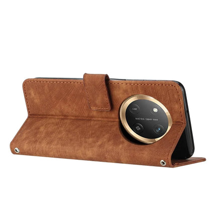 For Honor Magic7 Lite 5G / X9c 5G / X60 Pro 5G Case Imprinted Lines Leather Phone Cover Folding Stand