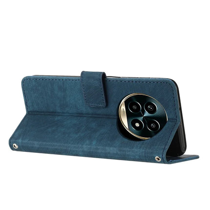 For Realme 13+ 5G / 13 Pro 5G (China) Case Imprinted Lines Leather Phone Cover Folding Stand