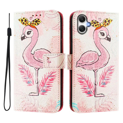 For Samsung Galaxy A06 Case Pattern Printing Wallet Phone Cover with Strap