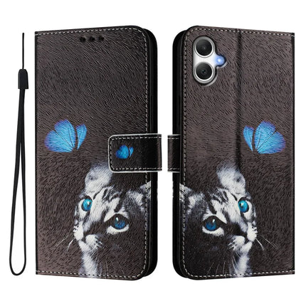 For Samsung Galaxy A06 Case Pattern Printing Wallet Phone Cover with Strap