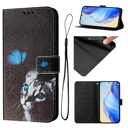 For Samsung Galaxy A06 Case Pattern Printing Wallet Phone Cover with Strap