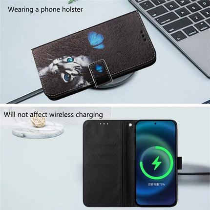 For Samsung Galaxy A06 Case Pattern Printing Wallet Phone Cover with Strap