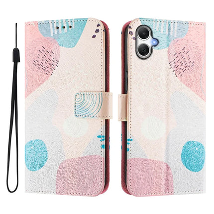 For Samsung Galaxy A06 Case Pattern Printing Wallet Phone Cover with Strap