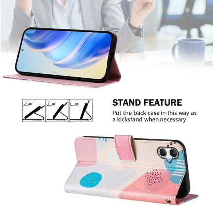 For Samsung Galaxy A06 Case Pattern Printing Wallet Phone Cover with Strap
