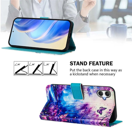 For Samsung Galaxy A06 Case Pattern Printing Wallet Phone Cover with Strap