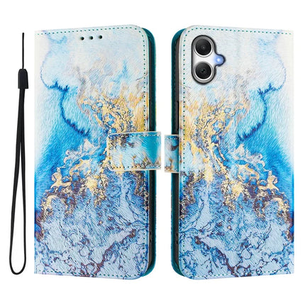 For Samsung Galaxy A06 Case Pattern Printing Wallet Phone Cover with Strap