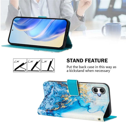 For Samsung Galaxy A06 Case Pattern Printing Wallet Phone Cover with Strap