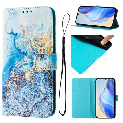 For Samsung Galaxy A06 Case Pattern Printing Wallet Phone Cover with Strap