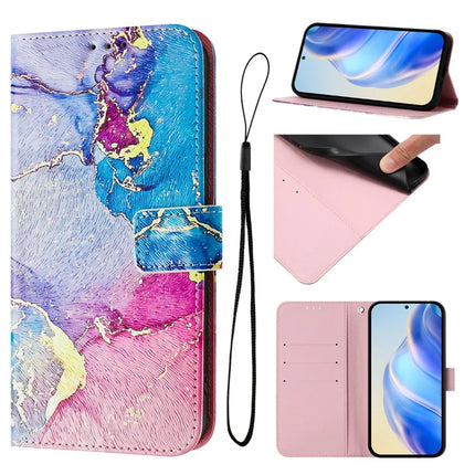 For Samsung Galaxy A06 Case Pattern Printing Wallet Phone Cover with Strap