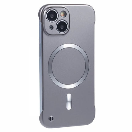 For iPhone 14 Case Compatible with MagSafe Hard PC Frameless Phone Cover - Grey