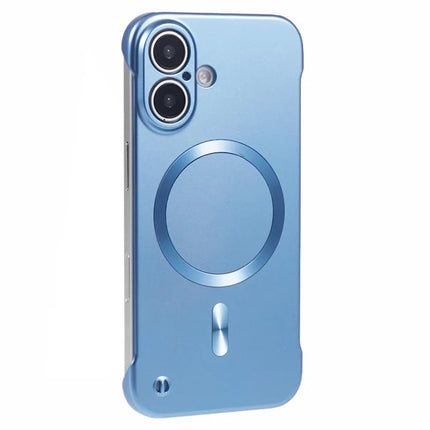 For iPhone 16 Plus Case Compatible with MagSafe Hard PC Frameless Phone Cover - Blue