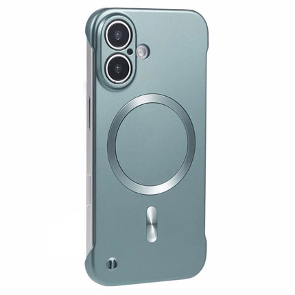 For iPhone 16 Plus Case Compatible with MagSafe Hard PC Frameless Phone Cover - Green