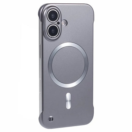 For iPhone 16 Plus Case Compatible with MagSafe Hard PC Frameless Phone Cover - Grey