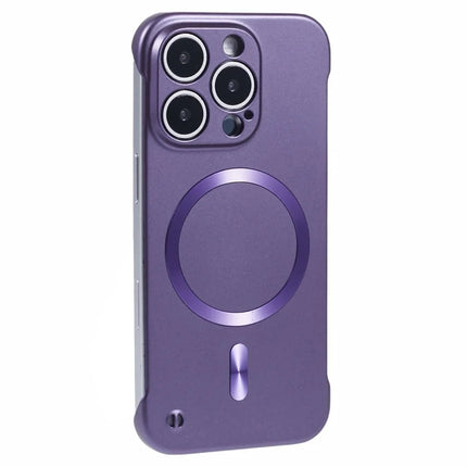 For iPhone 16 Pro Max Case Compatible with MagSafe Hard PC Frameless Phone Cover - Purple