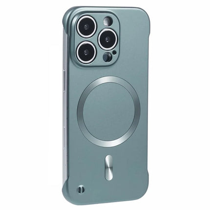 For iPhone 16 Pro Max Case Compatible with MagSafe Hard PC Frameless Phone Cover - Green