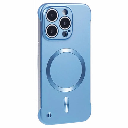 For iPhone 16 Pro Max Case Compatible with MagSafe Hard PC Frameless Phone Cover - Blue