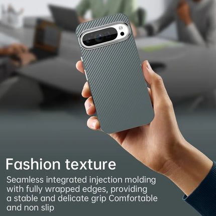 For Google Pixel 9 / Pixel 9 Pro Case Cell Phone Hybrid Back Cover Carbon Fiber Texture