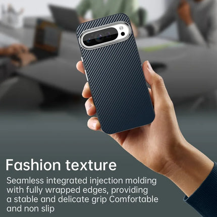 For Google Pixel 9 / Pixel 9 Pro Case Cell Phone Hybrid Back Cover Carbon Fiber Texture