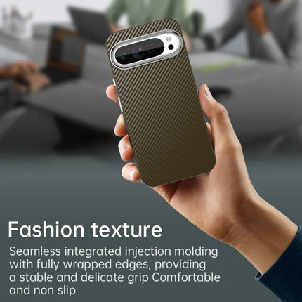 For Google Pixel 9 / Pixel 9 Pro Case Cell Phone Hybrid Back Cover Carbon Fiber Texture