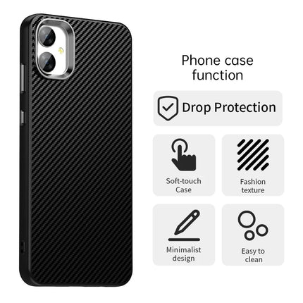 For Samsung Galaxy A05 4G / M05 4G / F05 Case Cell Phone Hybrid Back Cover Carbon Fiber Texture