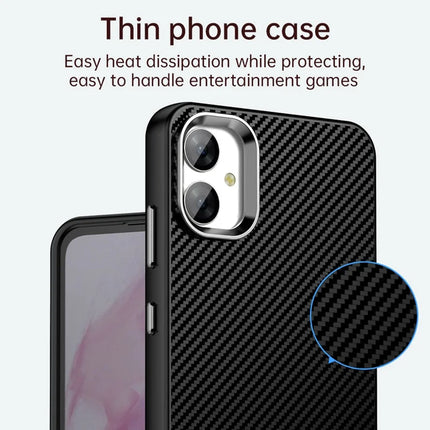 For Samsung Galaxy A05 4G / M05 4G / F05 Case Cell Phone Hybrid Back Cover Carbon Fiber Texture