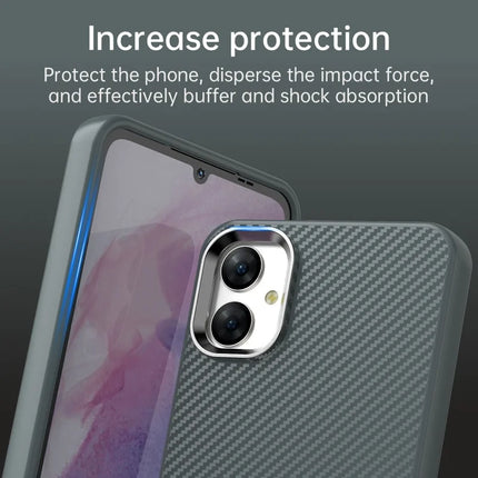 For Samsung Galaxy A05 4G / M05 4G / F05 Case Cell Phone Hybrid Back Cover Carbon Fiber Texture