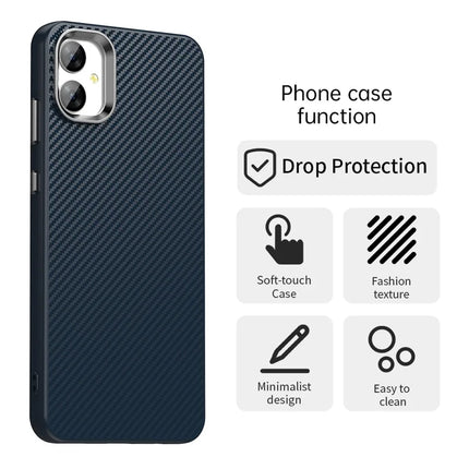 For Samsung Galaxy A05 4G / M05 4G / F05 Case Cell Phone Hybrid Back Cover Carbon Fiber Texture