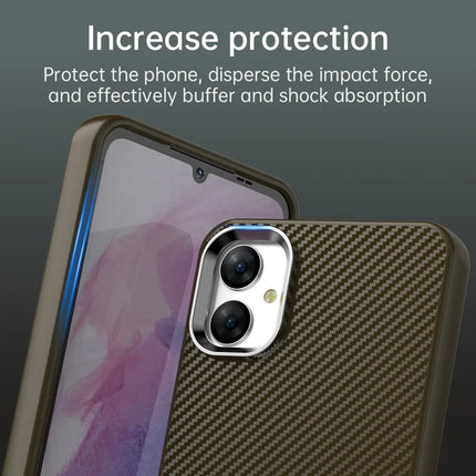 For Samsung Galaxy A05 4G / M05 4G / F05 Case Cell Phone Hybrid Back Cover Carbon Fiber Texture
