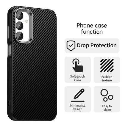 For Samsung Galaxy A05s 4G / M14 4G / F14 4G Case Cell Phone Hybrid Back Cover Carbon Fiber Texture