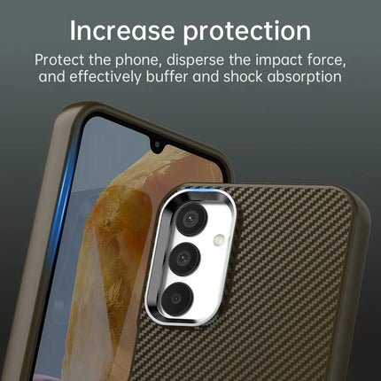 For Samsung Galaxy A05s 4G / M14 4G / F14 4G Case Cell Phone Hybrid Back Cover Carbon Fiber Texture