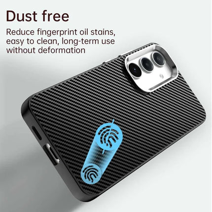 For Samsung Galaxy S23 FE Case Cell Phone Hybrid Back Cover Carbon Fiber Texture