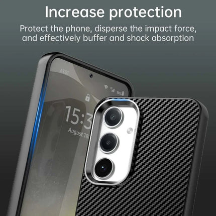 For Samsung Galaxy S23 FE Case Cell Phone Hybrid Back Cover Carbon Fiber Texture