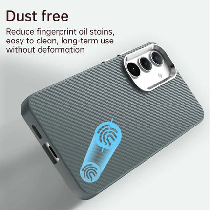 For Samsung Galaxy S23 FE Case Cell Phone Hybrid Back Cover Carbon Fiber Texture