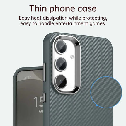 For Samsung Galaxy S23 FE Case Cell Phone Hybrid Back Cover Carbon Fiber Texture