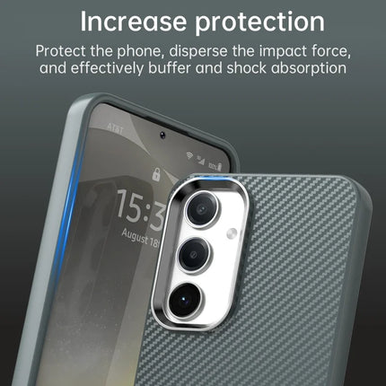 For Samsung Galaxy S23 FE Case Cell Phone Hybrid Back Cover Carbon Fiber Texture