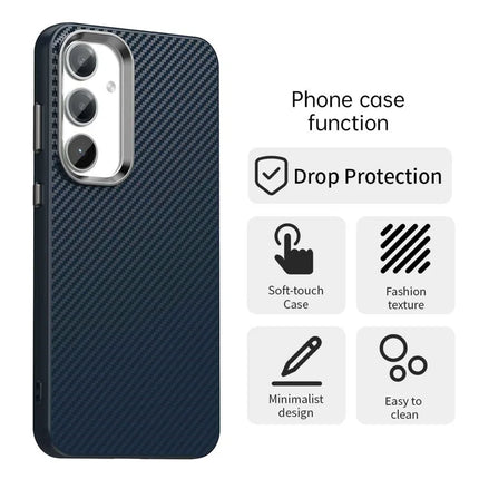 For Samsung Galaxy S23 FE Case Cell Phone Hybrid Back Cover Carbon Fiber Texture