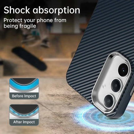 For Samsung Galaxy S23 FE Case Cell Phone Hybrid Back Cover Carbon Fiber Texture