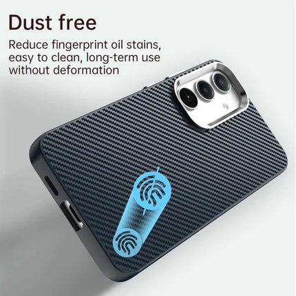 For Samsung Galaxy S23 FE Case Cell Phone Hybrid Back Cover Carbon Fiber Texture