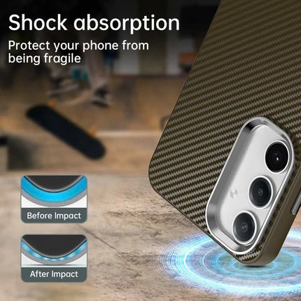 For Samsung Galaxy S23 FE Case Cell Phone Hybrid Back Cover Carbon Fiber Texture