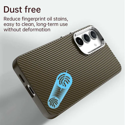 For Samsung Galaxy S23 FE Case Cell Phone Hybrid Back Cover Carbon Fiber Texture