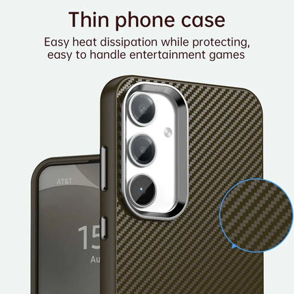 For Samsung Galaxy S23 FE Case Cell Phone Hybrid Back Cover Carbon Fiber Texture