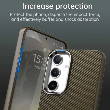 For Samsung Galaxy S23 FE Case Cell Phone Hybrid Back Cover Carbon Fiber Texture