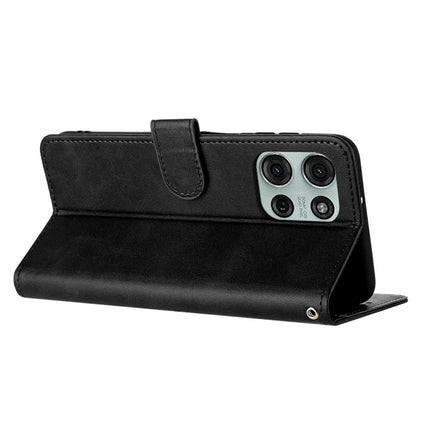 For Motorola Moto G75 5G Case Flip Stand PU Leather Wallet Phone Cover Calf Texture