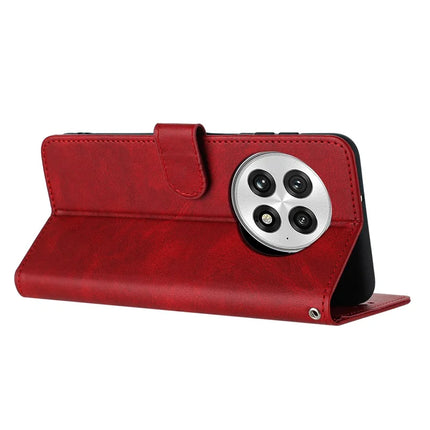 For OnePlus 13 Case Flip Stand PU Leather Wallet Phone Cover Calf Texture