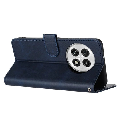 For OnePlus 13 Case Flip Stand PU Leather Wallet Phone Cover Calf Texture