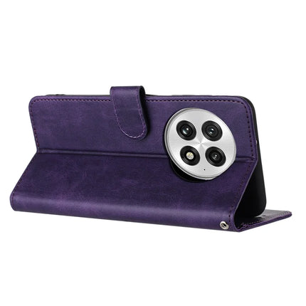 For OnePlus 13 Case Flip Stand PU Leather Wallet Phone Cover Calf Texture
